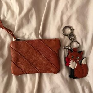 brighton coin purse and fox keychain